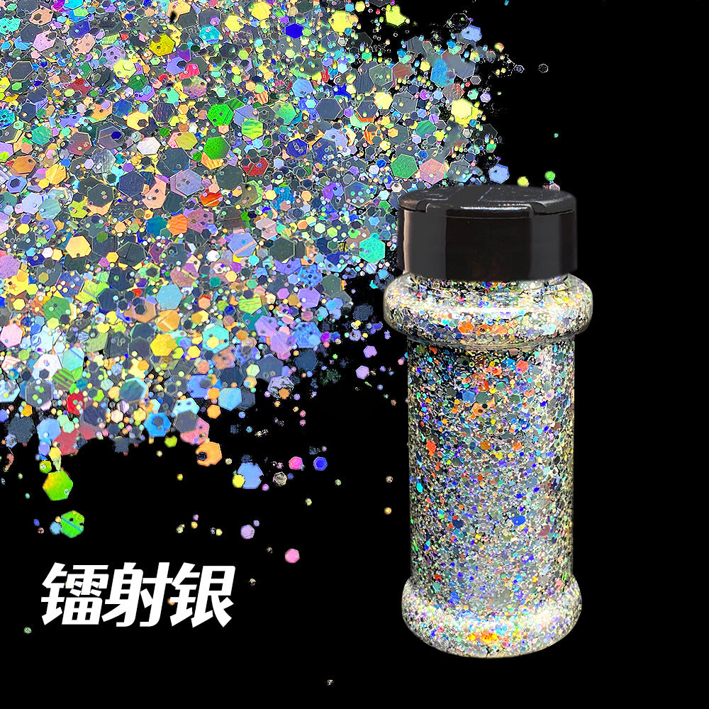 Wholesale Holographic Bottle Glitter Nail Art Colorful Sequins